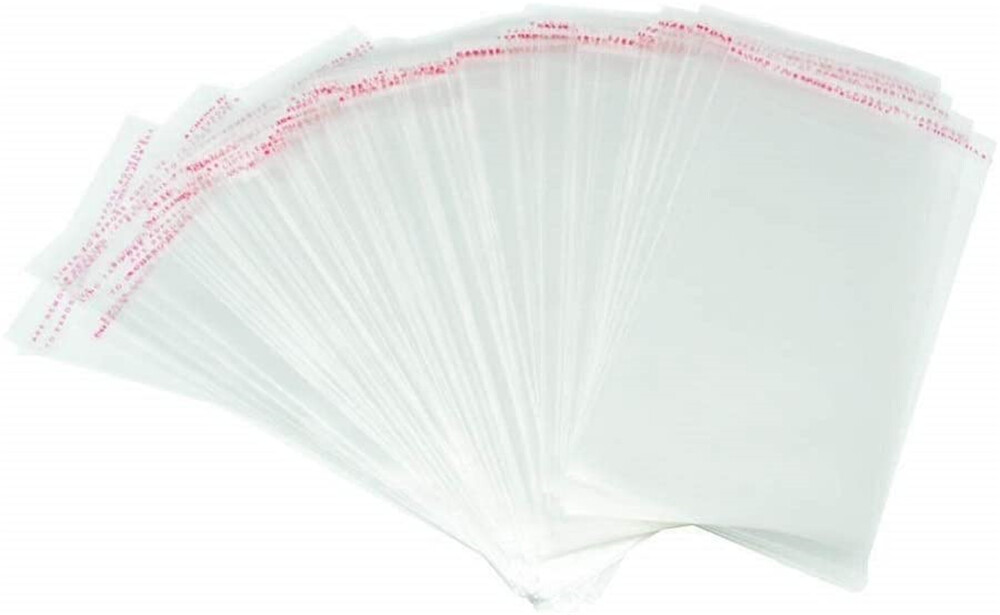 200 Chiếc Túi Giấy Bóng Kính Trong Suốt Có Thể Khóa Lại 10X15Cm, Túi Cello Đựng Thực Phẩm Bằng Nhựa OPP Tự Dính Niêm Phong Tuyệt Vời Cho Nến Xà Phòng Bánh Ngọt Bánh Mì Kẹo Bánh Quy Gói Quà