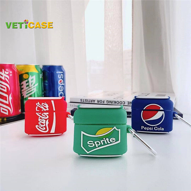 Hộp Đựng Tai Nghe Cola Sprite Pepsi Dành Cho Apple AirPods Pro Gen 1 2 3 Ốp Silicon Mềm, Túi Đựng Vỏ Hộp Đựng Tai Nghe Phụ Kiện AirPod Bảo Vệ Đỏ Màu Xanh Lá Cây Màu Xanh Dương