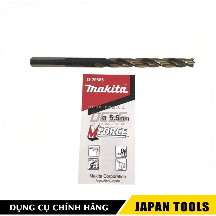 Mũi khoan inox 5.5x93mm hss mforce makita d-29686 | japan tools