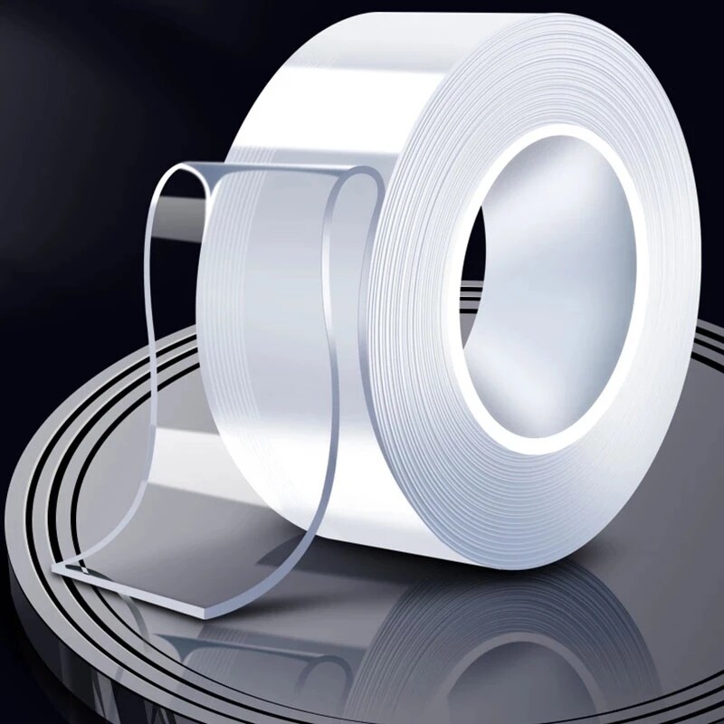 【TAIYONG】 1M/2M/3/5M Nano Tape Double Sided Tape Transparent NoTrace Reusable Waterproof Adhesive Tape Cleanable Home gekkotape