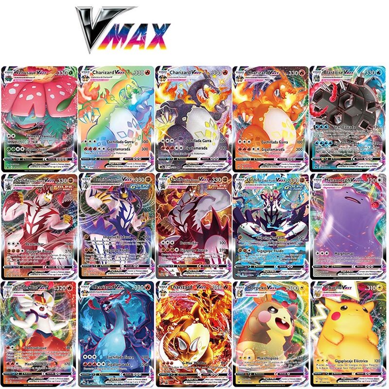 Bộ Thẻ Bài Chơi Pokemon 100 thẻ PCS Vmax cards Chơi Đối Kháng New Đẹp