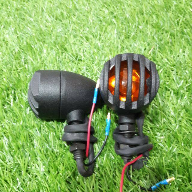 Đèn xi nhan classic - đèn xi nhan độ -1 cặp xi nhan lưới nhôm - phù hợp , cafe racer, tracker, gn125,gd110,husky125