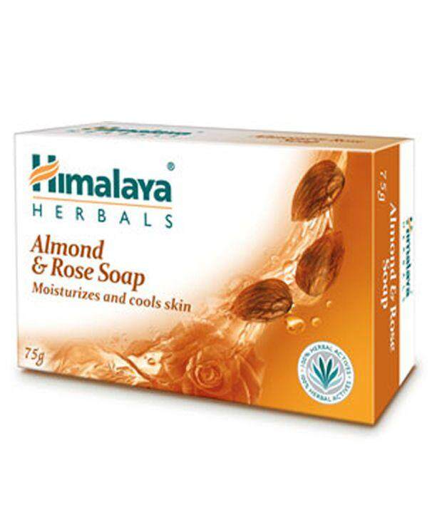 himalaya almond & rose soap 125g