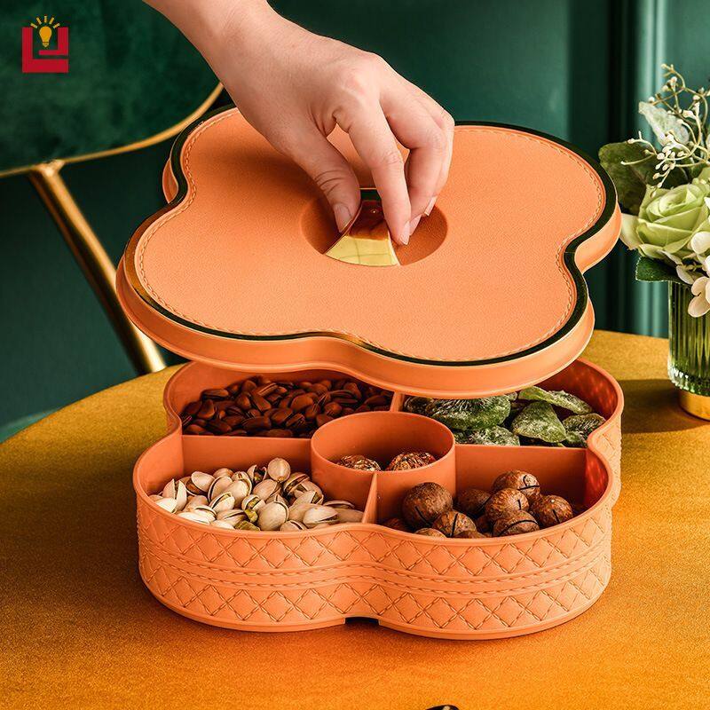 Yonuo hộp mứt tết, khay đựng bánh mứt tết, trái cây sấy khô, hộp đựng bánh kẹo, hoa quả nhiều ngăn hộp đựng mứt, hộp mứt, hủ đụng mứt, trái cây khô