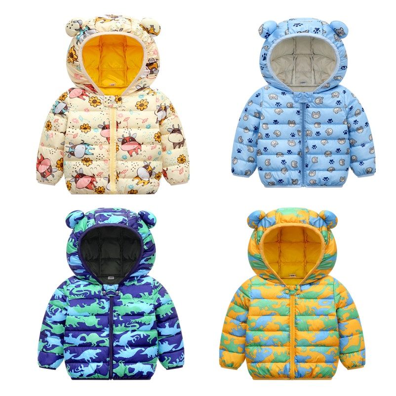 ZZOOI Girls Christmas Jackets Winter Boys Infant Cartoon Warm Hooded Outerwear Autumn Baby Kids Toddler Vest Coats Children Clothing ราคา  447 บาท*ส่งฟรี