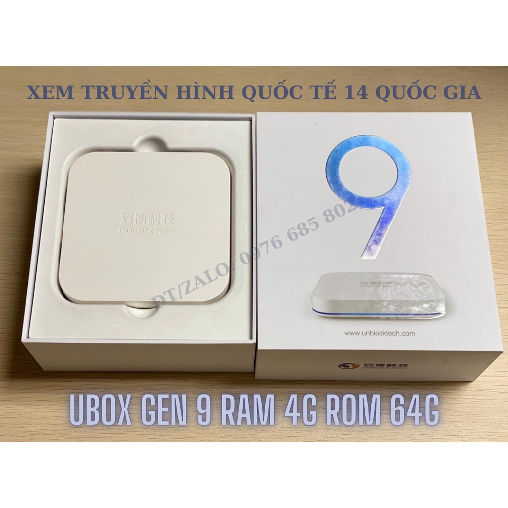 Ubox gen 9 mới 2021 ram 4g+64g xem phim, kênh truyền hình quốc tế nhật bản, hàn quốc, trung quốc, đài loan