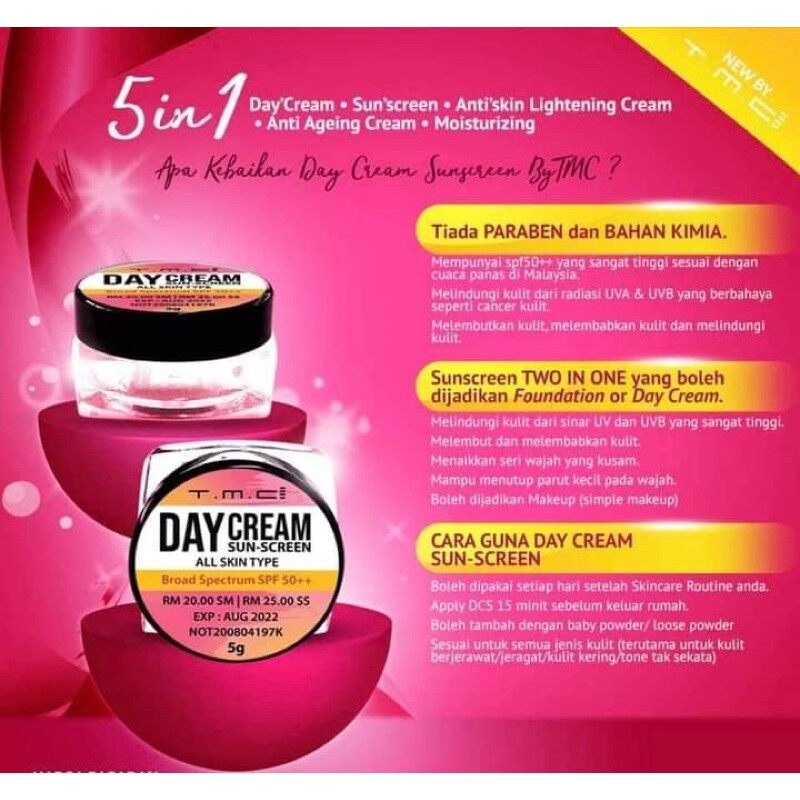 day cream dan sunscreen