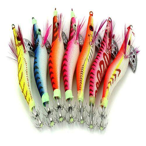 Plastic Shrimp Shape False Bait Luminous Lures Bionic Squid Hook Fishing Lure ราคา 22 บาท*ส่งฟรี