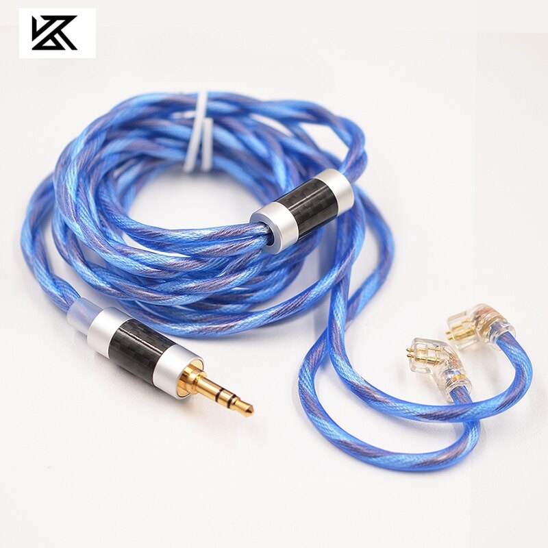 Cáp Tai Nghe KZ Cáp Nâng Cấp Mạ Bạc 498 Lõi OCC Cáp Tai Nghe Cho KZ ZS10 PRO ZSN PRO ZSX DQ6 ZAX ASX ASF ZEX PRO