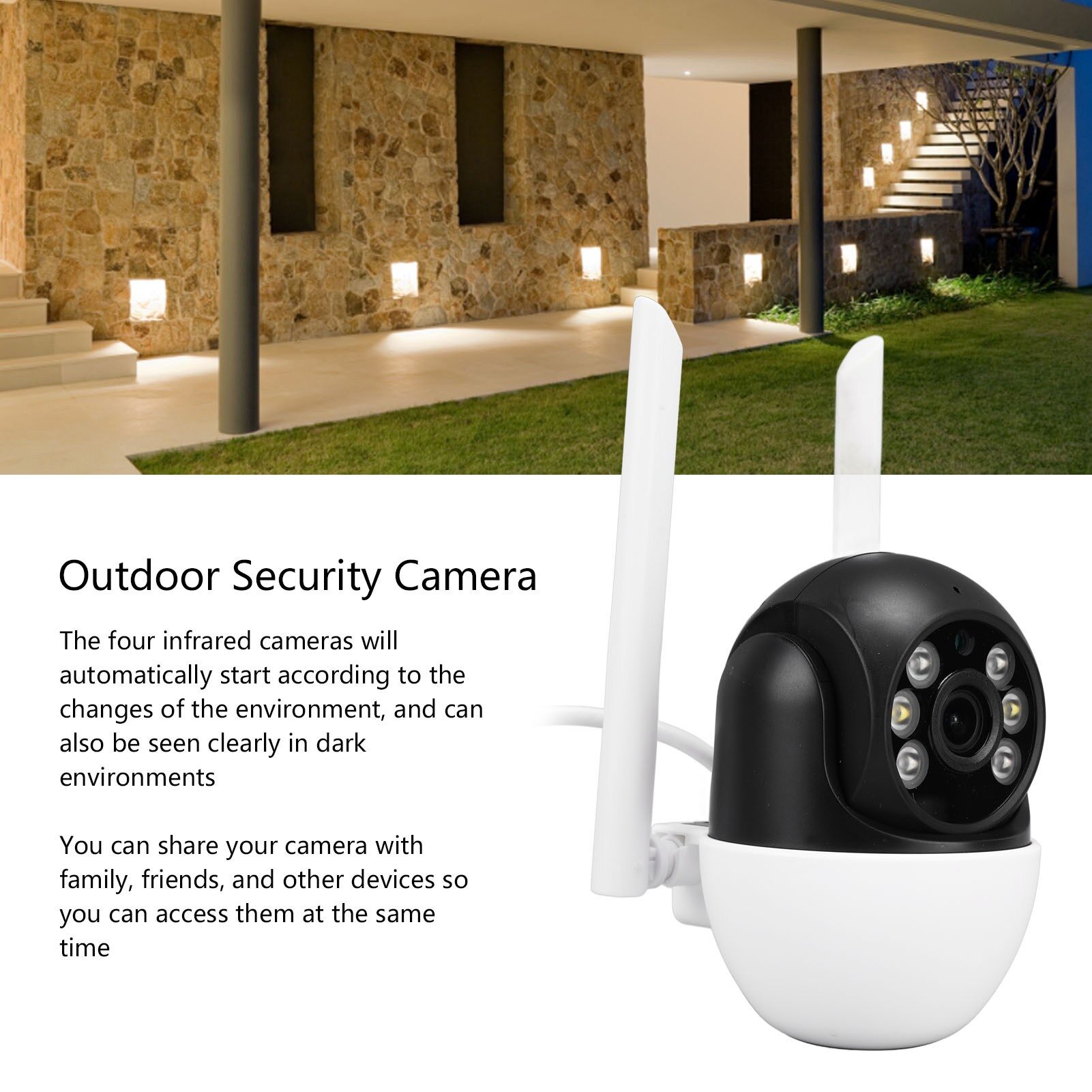 Camera an ninh ngoài trời E27 ổ cắm Camera wifi không dây cho giám sát cửa hàng