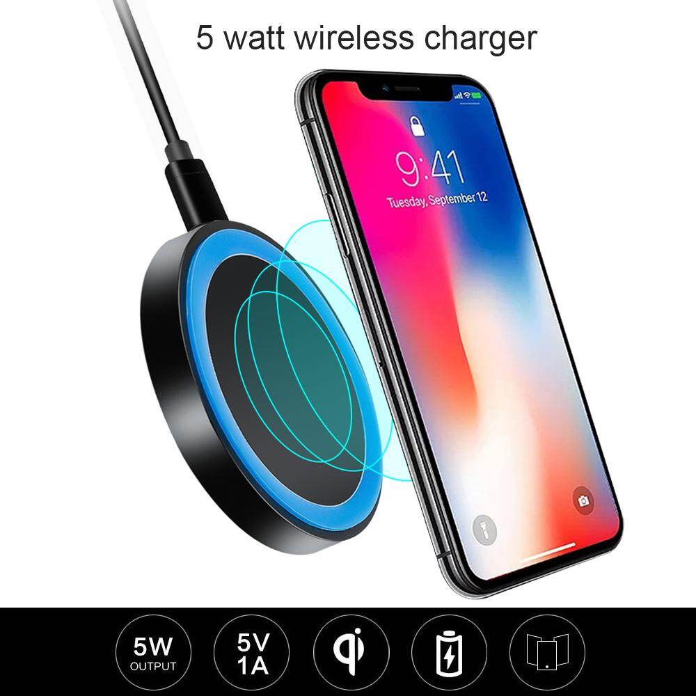 Bộ sạc nhanh không dây bộ sạc không dây qi 5w cho điện thoại thông minh đế sạc tròn