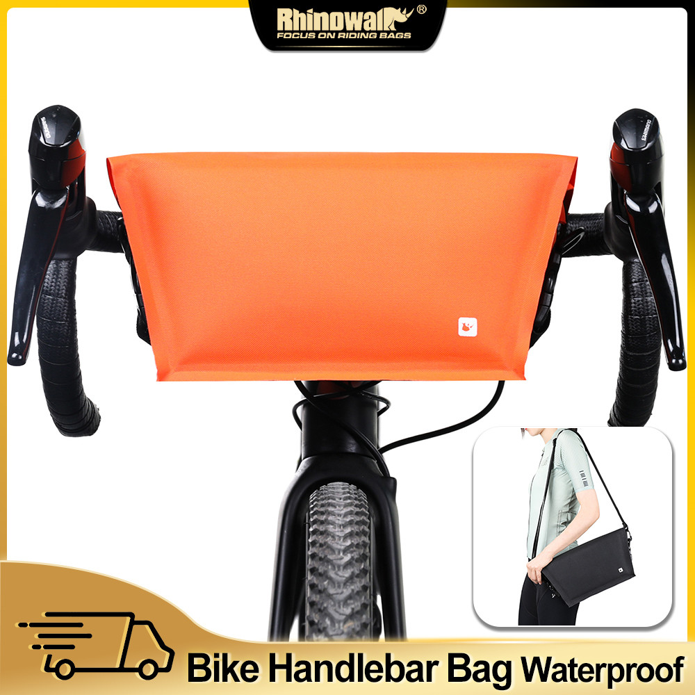 Rhinowalk Túi ghi đông xe đạp 4L Túi trước xe đạp đa năng chống nước chống mài mòn Dụng cụ đựng điện thoại di động Túi xách du lịch Đi lại đi xe đạp ngoài trời Túi đeo vai xe đạp Phụ kiện xe đạp có dây đeo vai