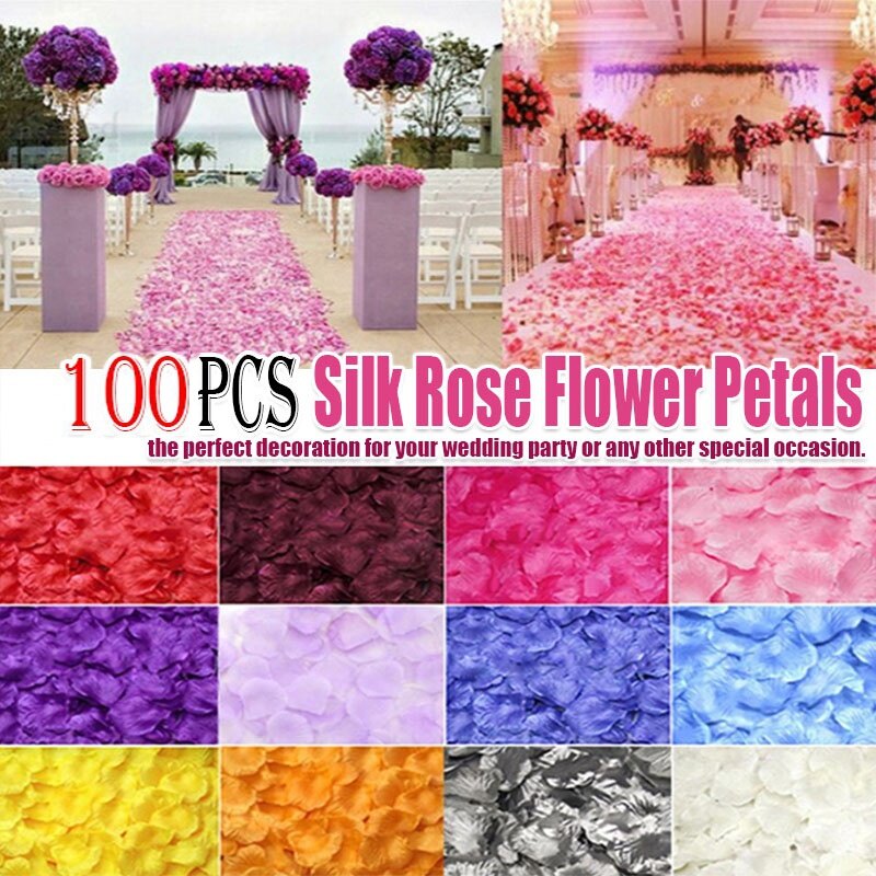 1000pcs Silk Cloth Simulation Petals Artificial Flowers Rose Petal