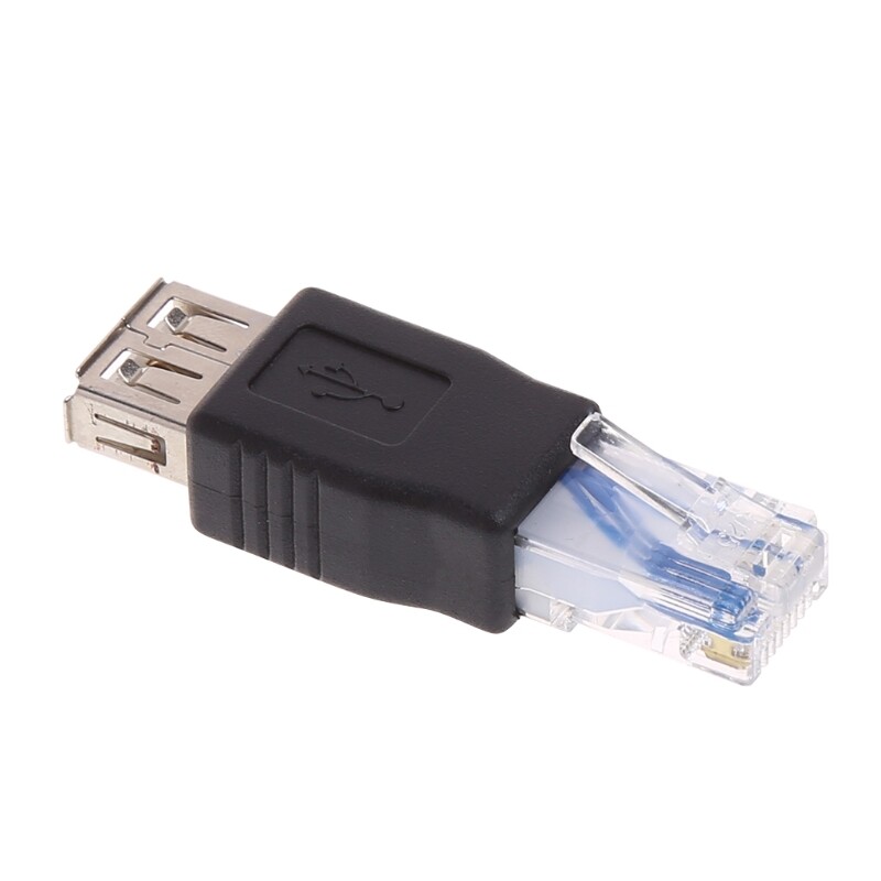 (1 Gói) USB - RJ45, Đầu Nối USB2.0 A Female Sang RJ45 Ethernet Male AF-8P8C, Bộ Chuyển Đổi Đầu Cắm Mạng Truyền USB