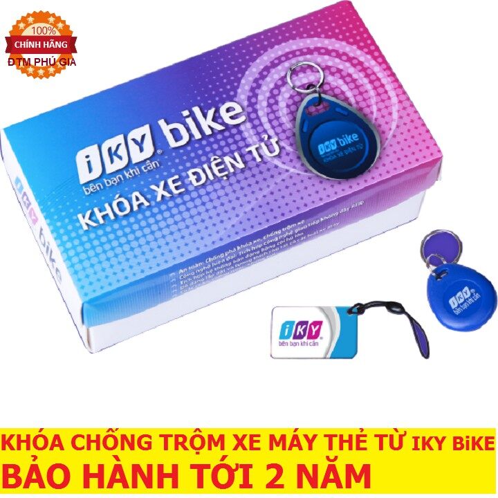 Khóa chống trộm xe máy, khoá xe thẻ từ thông minh iky bike