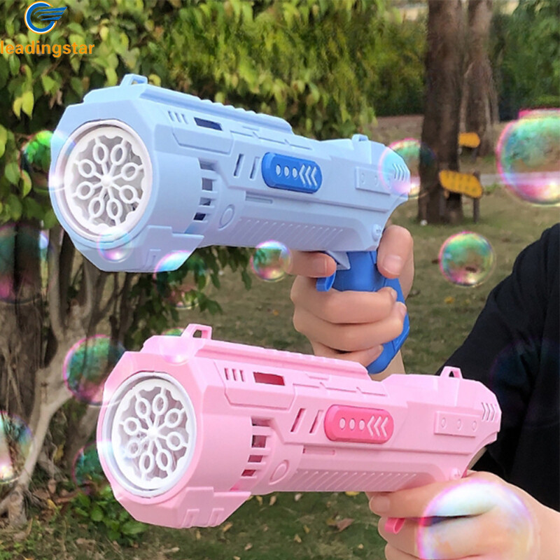 LeadingStar Fast Delivery Electric Space Bubble Gun 8-hole Handheld Bubble Machine With Music Light For Children Outdoor Party Gifts ราคา 214 บาท*ส่งฟรี