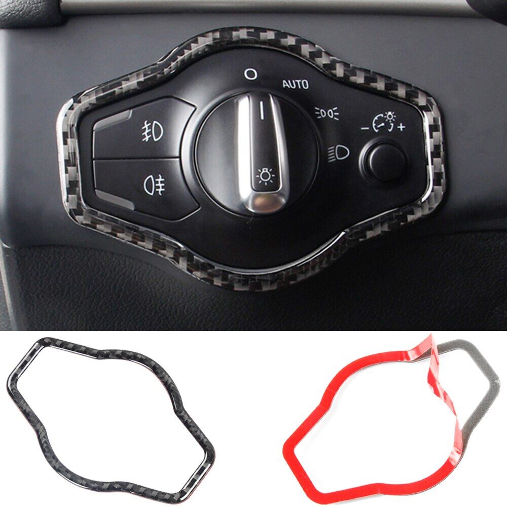 Miếng Dán Bìa Tạo Kiểu Cho Xe Cho Audi A4 S4 RS4 B8 8K A5 S5 RS5 8T 8F Q5 SQ5 8R 2009-16 Đèn Pha Ô Tô Đồ Trang Trí Công Tắc Khung Trang Trí