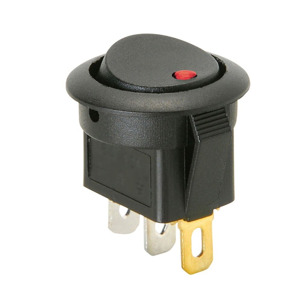 1/4 chiếc công tắc rocker 20a 12v có đèn led công tắc spst bật/tắt tròn cho xe hơi và thuyền