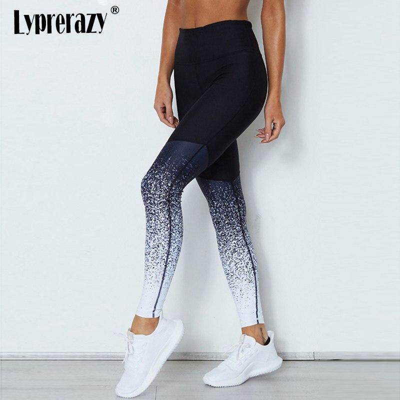 Lyprerazy ยิมสปอร์ตสตรีกางเกงรัดโยคะ Tights กางเกงไม่มีรอยต่อเอวสูงยืดวิ่งออกกำลังกายสะโพกดัน Leggings
