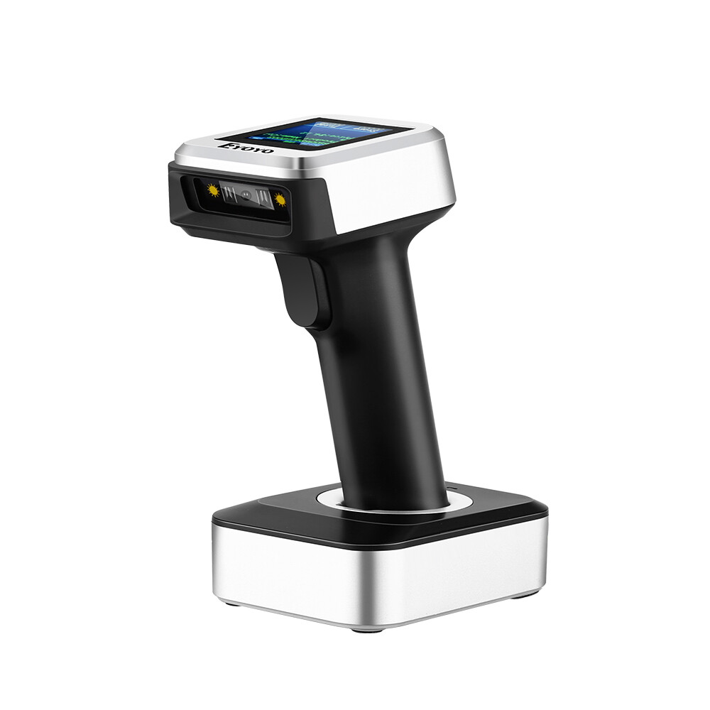 Eyoyo Bluetooth Barcode Scanner, USB Wired/Bluetooth/ 2.4G Wireless Connection 1D Wireless Barcode Reader w/ TFT Color LCD Screen & Time Prefix Suffix CCD Scanning for iPad, iPhone, Android, Tablet PC ราคา 1,300 บาท*ส่งฟรี