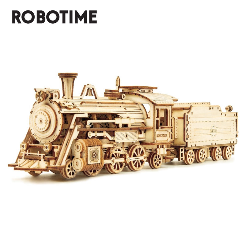 Robotime 3D wooden puzzle game train model toys ราคา 577 บาท*ส่งฟรี