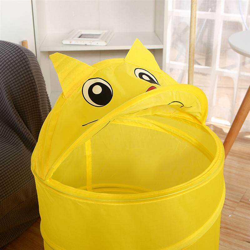 Giỏ Đựng Đồ Giặt Dễ Thương, Giỏ Đựng Đồ Giặt Có Nắp, Xô Gấp Quần Áo Vịt Mèo Chó Ếch Hoạt Hình Hộp Đựng Đồ Chơi Trẻ Em Giỏ Đựng Đồ Giặt