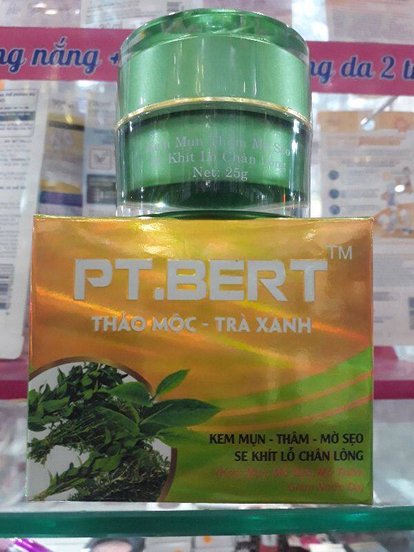 Kem Mụn Thâm Mờ Sẹo Se Khít Lỗ Chân Lông Pt Bert Thảo Mộc Trà Xanh 25G - Pt06