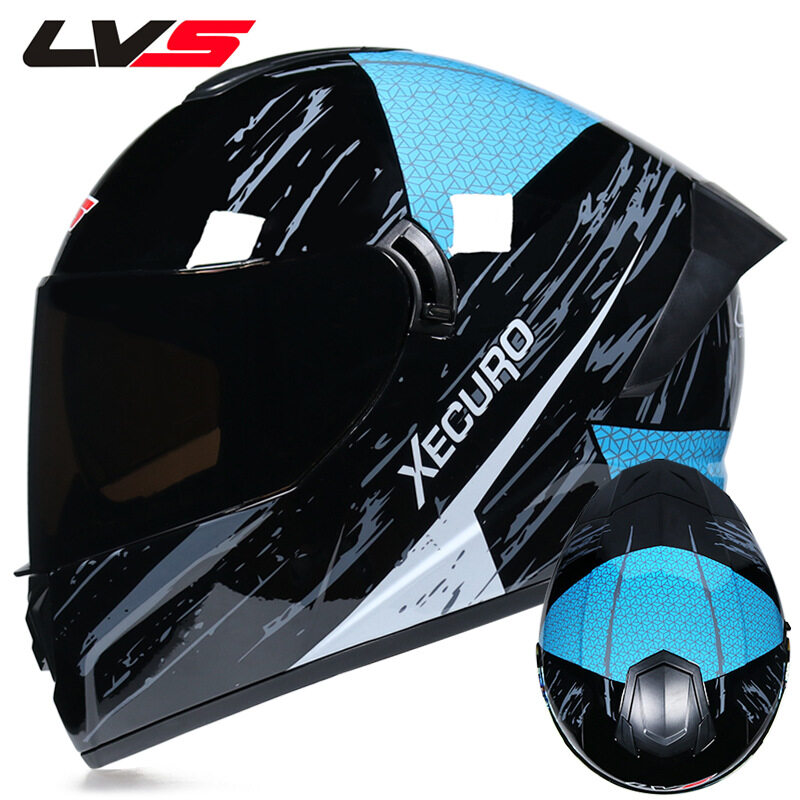 LVS helmet male motorcycle full helmet covered electric car four