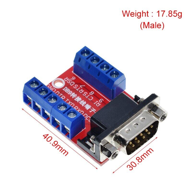 Bộ chuyển đổi tín hiệu đầu cái đực db9 mô-đun đầu cuối nối tiếp rs232 sang đầu cuối đầu nối db9