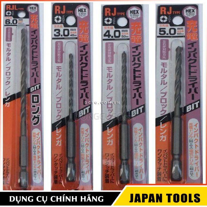 Mũi khoan tường gạch 3.2x90mm chân lục giác Unika RJ3.2x90 | Japan Tools