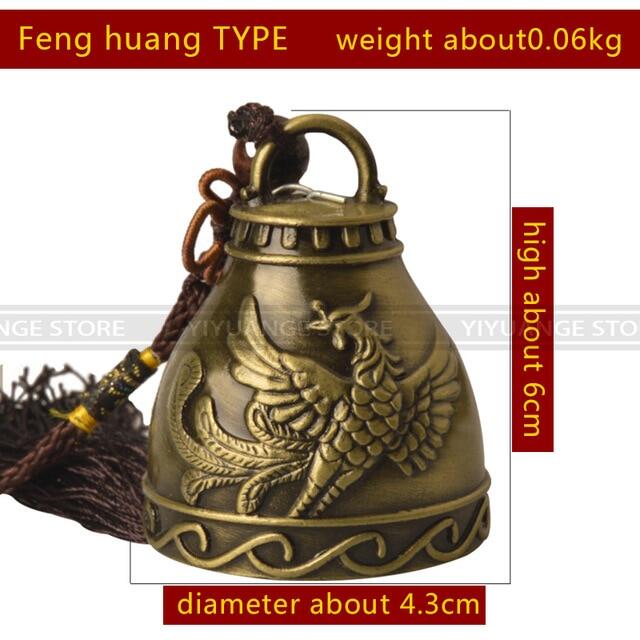 Chuông đồng phật giáo phong thủy chuông gió tôn giáo chuông treo trang trí nhà phật chuông gió may mắn đồ thủ công trang trí xe hơi