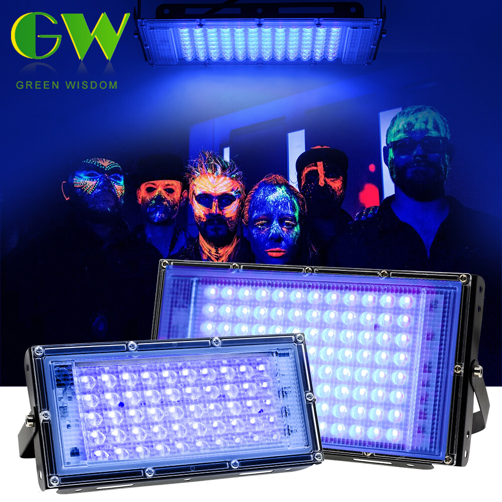 Đèn Pha LED UV 50W 100W 150W, Đèn Cực Tím 395nm Bóng Đèn Huỳnh Quang Đèn Đèn Đen Cho Bữa Tiệc Halloween