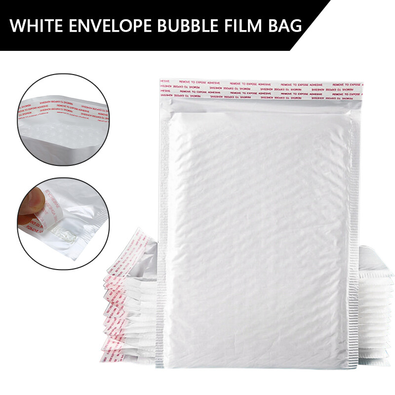 30/50 Lô Màng Ngọc Trai Trắng 11*11Cm Túi Phong Bì Bong Bóng Túi Đóng Gói Nhanh Màng Xốp Bao Bì Quần Áo Túi Chống Sốc Dày Dặn