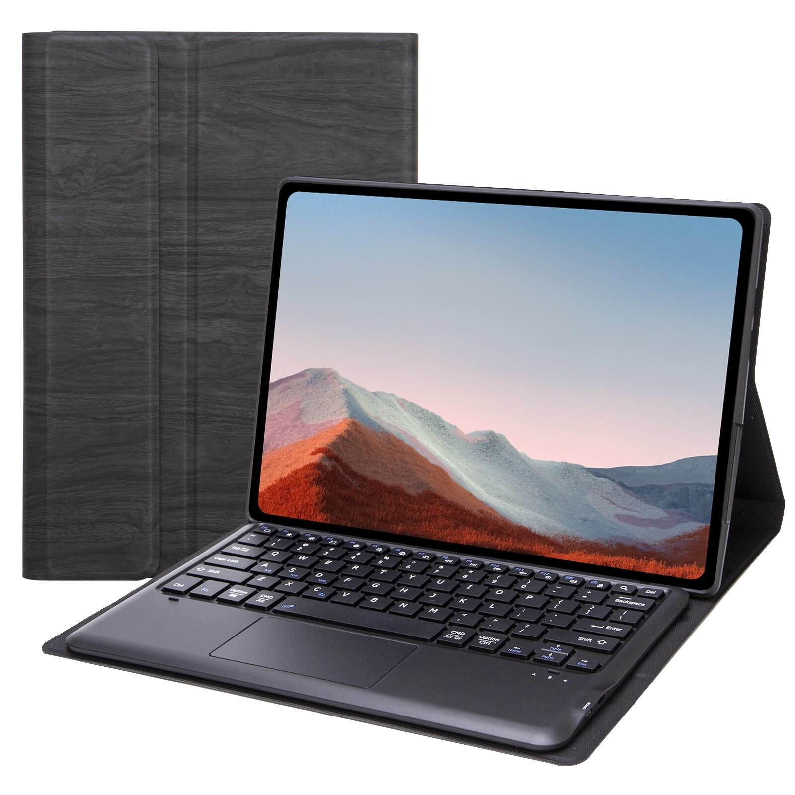 Microsoft surface pro 4 / 5 / 6 / 7 bao da bàn phím bluetooth kết cấu cây sf109-a với bàn di chuột
