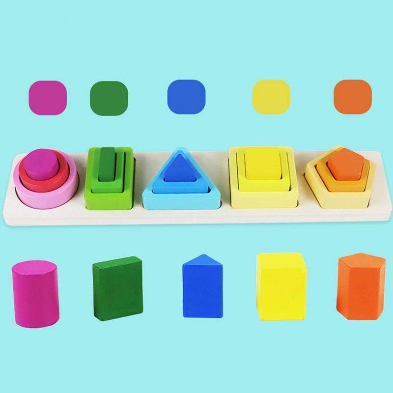 Phân Loại đồ chơi kiểu xếp chồng màu gỗ Và Hình Dạng Công Nhận Stacker