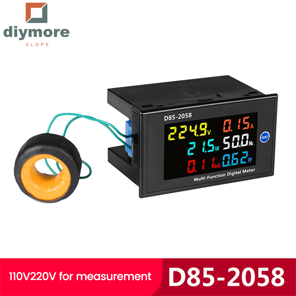 Shockley điện áp dòng điện xoay chiều công suất dòng điện tấm năng lượng mét lcd màn hình hiển thị kỹ thuật số ampe kế vôn kế đồng hồ vạn năng ac 80-260v