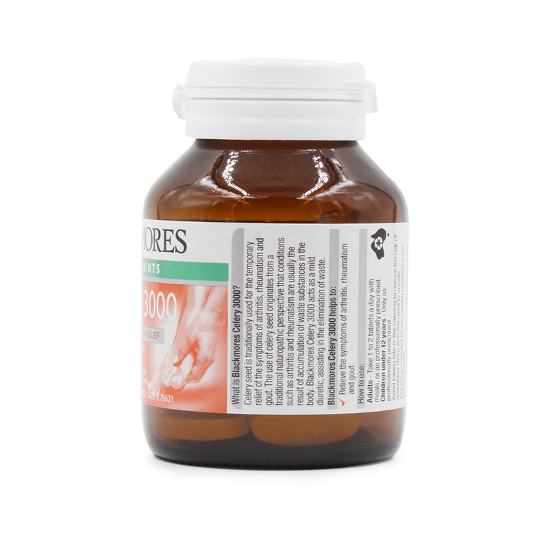 Blackmores Celery 3000 Arthritis Mild Gout Supplement 50 Tablets Australia review and price