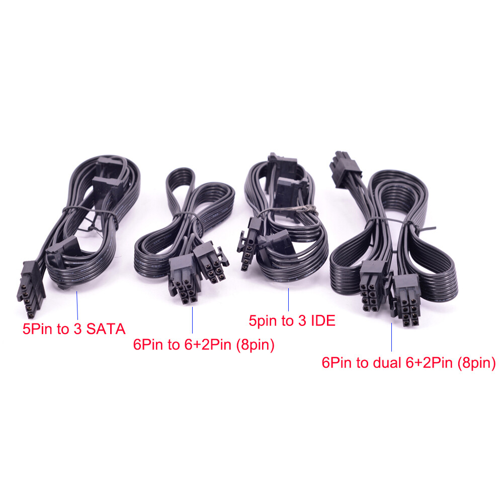 Cooler master cáp dòng mwe gold v2 pcie 8pin to 8pin 6 + 2 pin 8 pin to dual 8pin cpu 8pin sata ide 4pin cáp cấp nguồn 24pin cho máy làm mát master mwe gold v2 850w 750w psu mô-đun đầy đủ 650w 550w
