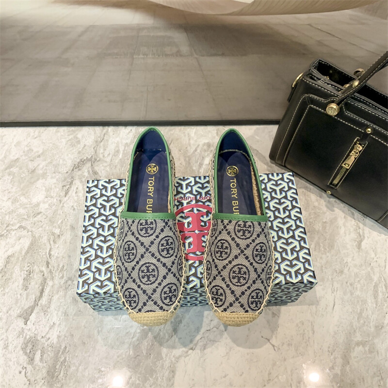 Tory Burch tbˉ Giày dáng thuyền cho nữ thời trang mới nữ chất lượng cao giày đế xuồng Giày dáng thuyền