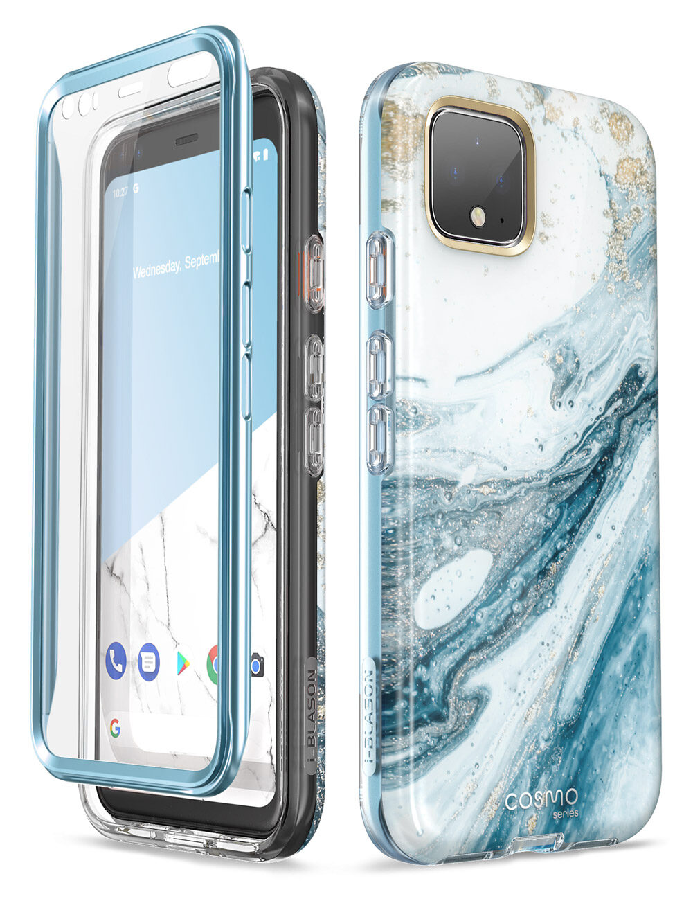 I-Blason Cosmo Vỏ Bọc Đối Với Google Pixel 4/4XL 2019 Mỏng Đầy Đủ Cơ Thể Phong Cách Vỏ Ốp Bảo Vệ Với Miếng Bảo Vệ Màn Hình