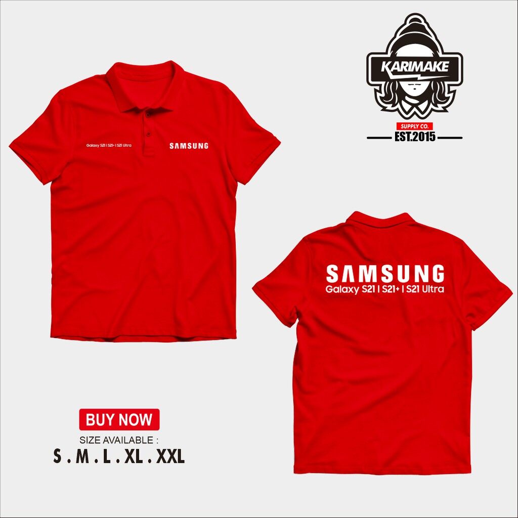 เสื้อโปโลแขนสั้นเสื้อ Samsung Galaxy S21 S21 Plus S21เสื้อยืด Ultra Distro - Karimake