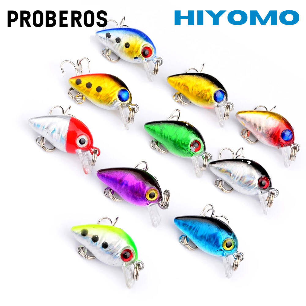 Proberos 1 chiếc mồi câu cá tuế mini crankbait 2.6cm 1.6g mồi câu cá lặn bằng nhựa mồi câu cá chép mồi câu lure dw1082