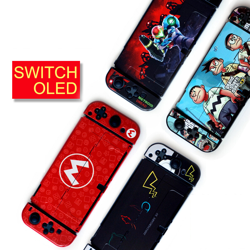 Asometech ốp lưng cứng pc zeldaes chống trầy da anime dễ thương cho nintendo switch vỏ bảo vệ oled phụ kiện trò chơi joycon cho bảng điều khiển