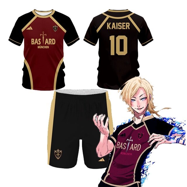 Motif VL Replika Anime Bastard Munchen Blue Lock T Shirt