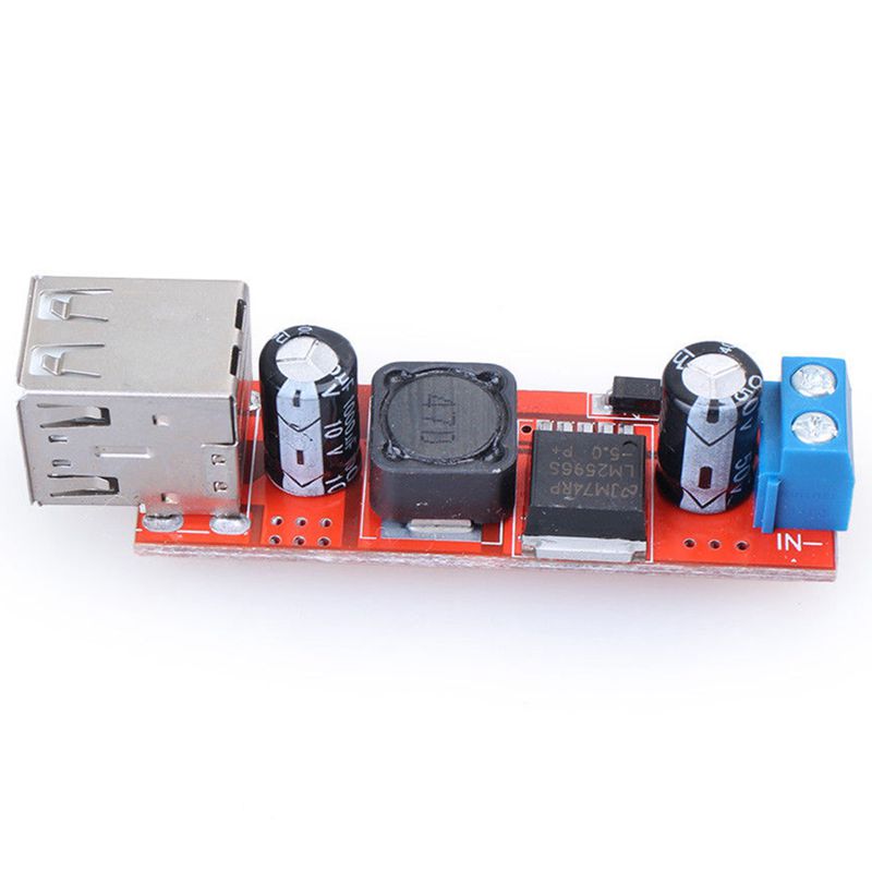 Dual usb 9v/12v/24v/36v to 5v converter dc-dc 3a step down power module