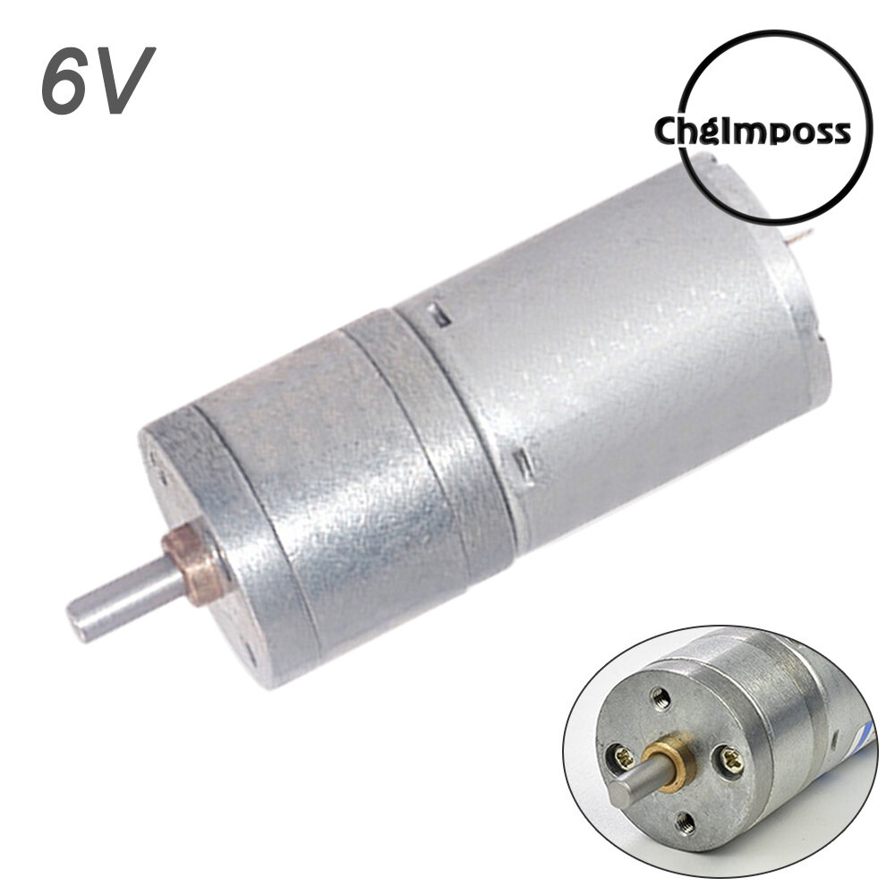 ChgImposs JGA25-370 DC 6V Động Cơ Bánh Răng Mô-men Xoắn Cao Động Cơ Bánh Răng Điện Tốc Độ Thấp