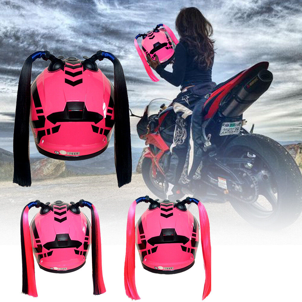 Motorcycle Helmet Decoration Helmet Pigtails Helmet Braids with Suction