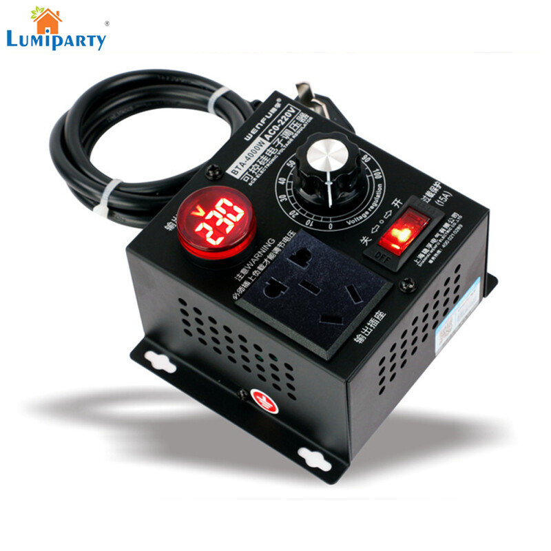 Lumiparty bộ điều chỉnh điện áp scr công suất cao 220v 4000w bộ điều khiển tốc độ động cơ/quạt/máy khoan điện bộ điều chỉnh nhiệt bộ điều chỉnh điện áp