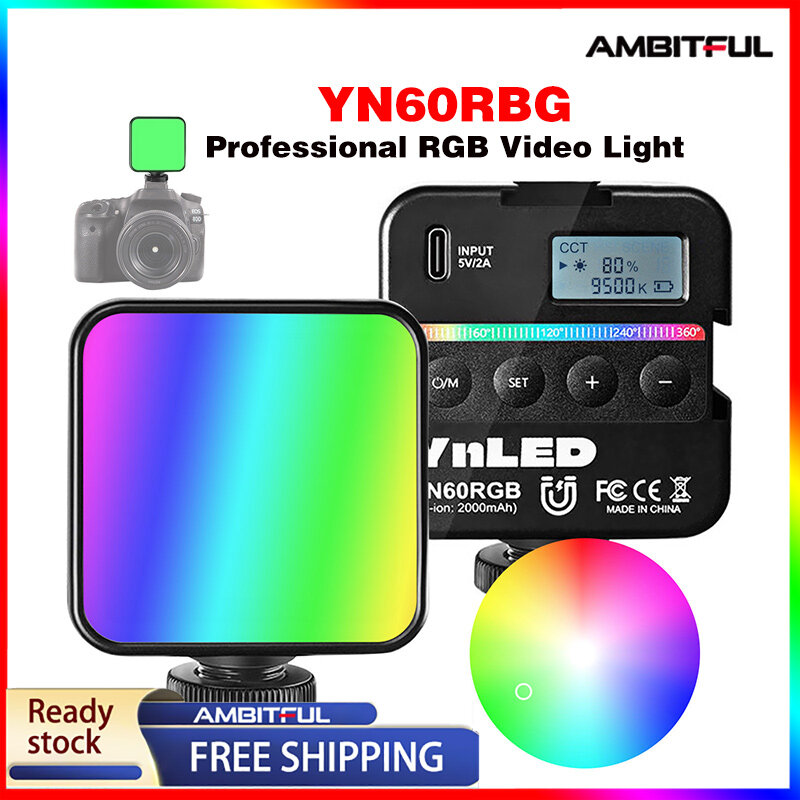 YONGNUO YN60RGB Video Light LED Mini Pocket Portable RGB Photography Light