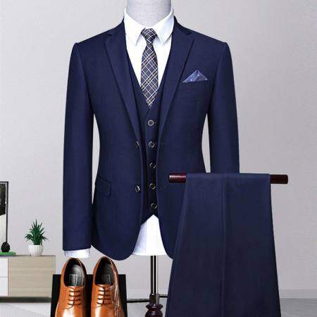 Sunrichh2022 Summer New Design Fashion Men Formal Suit Business Men's Suits Casual Three-piece Suit Wedding Dress For Groom